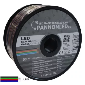   Négyeres színes vezeték / 0,35 mm2 kábel RGB LED szalag szereléshez