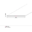 Topmet LED profil fedél  "H"  FLAT8 víztiszta 2 méteres