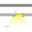 Topmet LED profil FLAT8 natur ALU 2 méteres H/UX