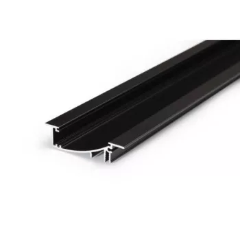 Topmet LED profil FLAT8 fekete 2 méteres H/UX