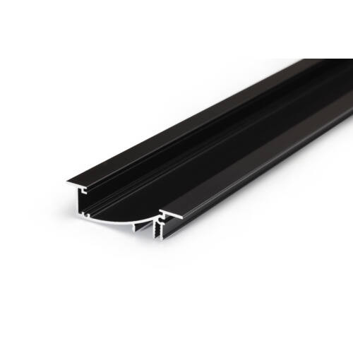 Topmet LED profil FLAT8 fekete 2 méteres