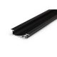Topmet LED profil FLAT8 fekete 2 méteres H/UX