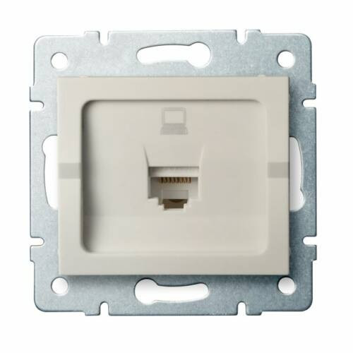 Kanlux LOGI Adatcsatlakozó aljzat (RJ45 Cat 6 Jack) krém