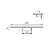 Kanlux ASTEN IP44 8W-NW-B lámpa