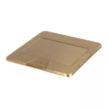   Kanlux BIURO POP-Up fém talajdoboz, szögletes,1+1/2 x M45 réz