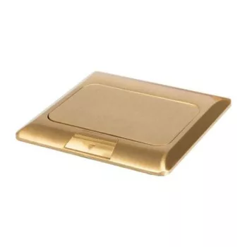   Kanlux BIURO POP-Up fém talajdoboz, szögletes,1+1/2 x M45 réz