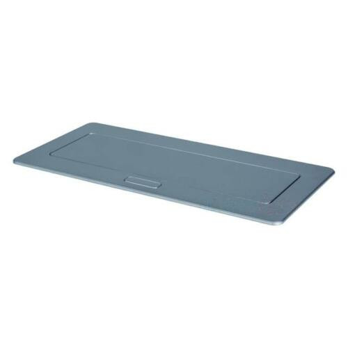 Kanlux BIURO Soft POP-UP fém asztali doboz, 3x M45 ezüst