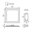 Kanlux KATRO V2 LED 24W-NW-W IP44/IP20 300x300mm
