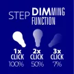 STEPDIM E27 7Watt Filament A60 gömb 810 Lm WW Meleg fehér