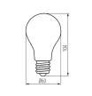 STEPDIM E27 7Watt Filament A60 gömb 810 Lm WW Meleg fehér