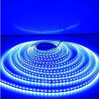 LED szalag kültéri 12V, 9W, 128LED, 1390Lm, IP65, Kék