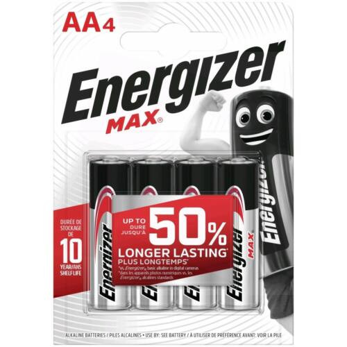 Energizer Max Alkáli Ceruza Elem AA Csomag tartalma: 4 db