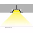 Topmet LED profil GROOVE10 fekete 2 méteres BC/UX