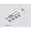 Topmet LED profil GROOVE10 fekete 2 méteres BC/UX