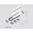 Topmet LED profil CORNER10 fehér 2 méteres BC/UX