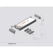 Topmet LED profil WIDE24 fekete 2 méteres G/W