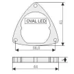 Topmet LED profil OVAL végrögzítő - fali fém