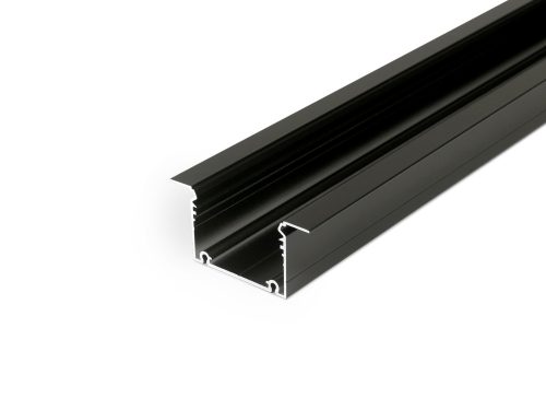 Topmet LED profil PHIL süllyesztett fekete profil C10