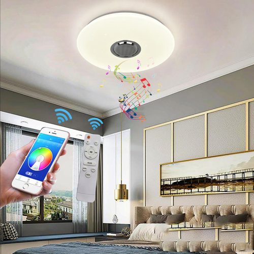 UNIVERSO mennyezeti lámpa hangszóróval BT 62w 6380lm RGBw 500×55mm fehér