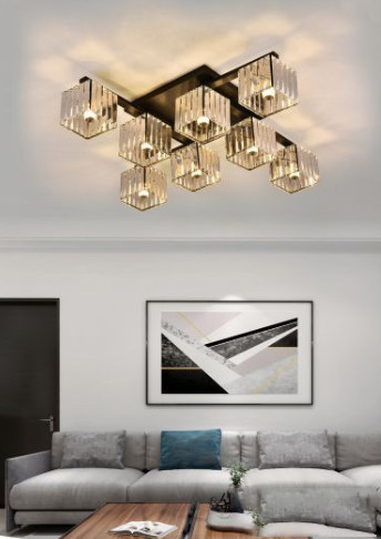 UNIVERSO Mennyezeti lámpa 8xE27 Max.60W 930x930mm fekete