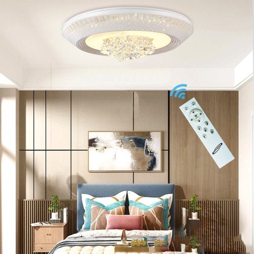 UNIVERSO Kristály üveg mennyezeti lámpa 38/76w 3040/6080lm CCT IP22 610mm fehér