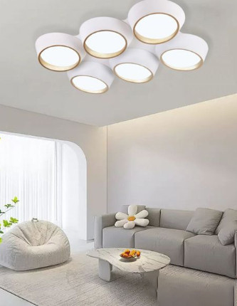 UNIVERSO Mennyezeti lámpa 120w 9600lm 6500k 860x570x130mm fehér/arany
