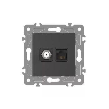 ELDLUX ELDGROUND SAT (13db) + RJ45 Cat.5e UTP aljzat fekete