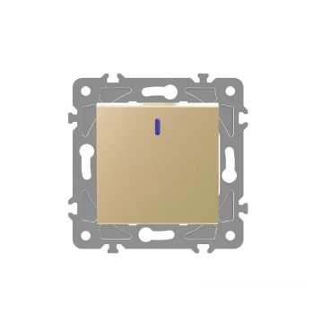 ELDLUX ELDGROUND jelzőfényes váltókapcsoló arany