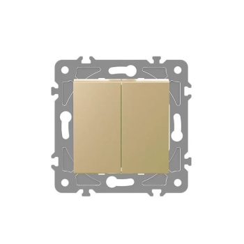   ELDLUX ELDGROUND kettős váltókapcsoló (106+6) arany csavaros