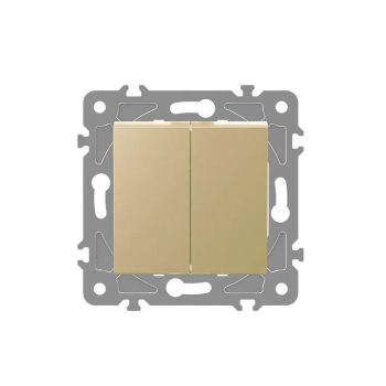 ELDLUX ELDGROUND dupla nyomókapcsoló arany csavaros