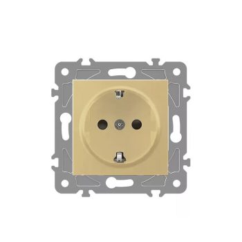 ELDGROUND 2P+F konnektor gyerekvédelemmel arany csavaros