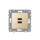 ELDLUX ELDGROUND 2×USB töltő ajzat type A 2.1A/2×1.05A arany