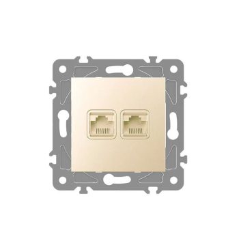 ELDLUX ELDGROUND 2×RJ45 Cat.6 UTP aljzat arany