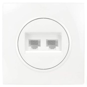 ELDLUX ELDELIN 2×RJ45 Cat.5e UTP aljzat fehér