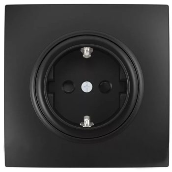   ELDLUX ELDELIN 2P+F konnektor gyerekvédelemmel fekete csavaros