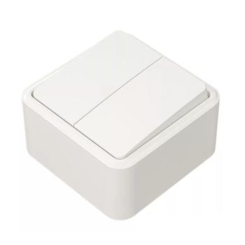   ELDLUX ELDIMPRESS falon kívüli Kettős váltókapcsoló (106+6) fehér IP20