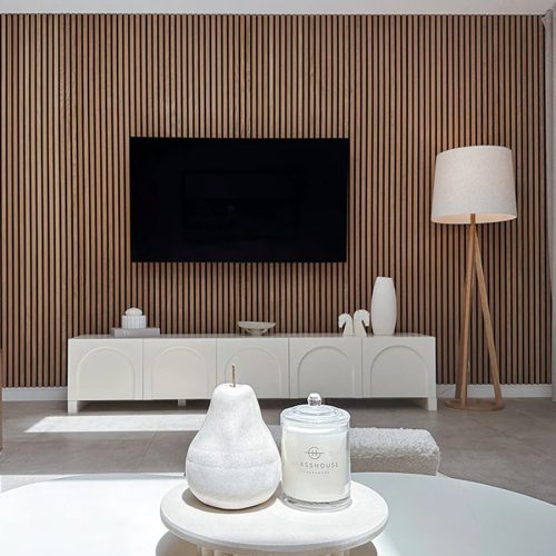 Akusztikus falpanel Füstölt tölgy 280 cm