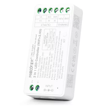   MiBoxer 2 Az 1-Ben Wifi Dimmer/CCT Led Zóna Vezérlő DC12-24V 12A