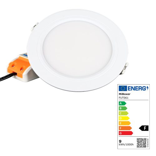 MiBoxer 9 Watt Kerek Süllyeszthető 720Lm RGB+CCT Lámpa Fehér