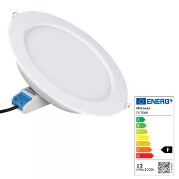   MiBoxer 12 Watt Kerek Süllyeszthető 1100Lm RGB+CCT Lámpa Fehér