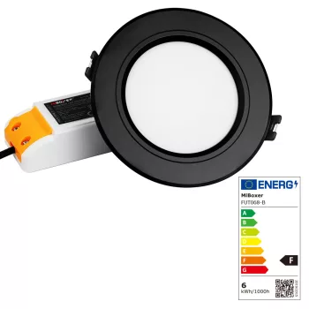   MiBoxer 6 Watt Kerek Süllyeszthető 600Lm RGB+CCT Lámpa Fekete