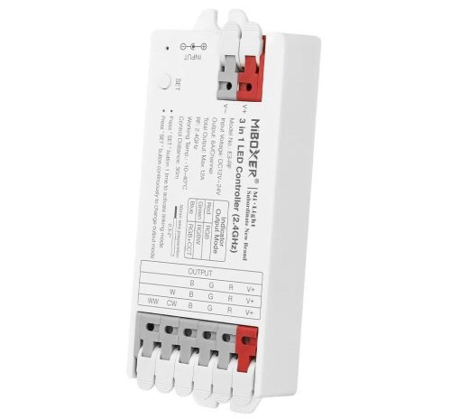 Miboxer 3 Az 1-Ben RGB/RGBW/RGBW-CCT Led Zóna Vezérlő DC5-24V 10A