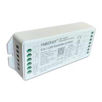   MiBoxer 5 Az 1-Ben Dimmer/CCT/RGB/RGBW/RGB+CCT Led Zóna Vezérlő DC12-48V 20A