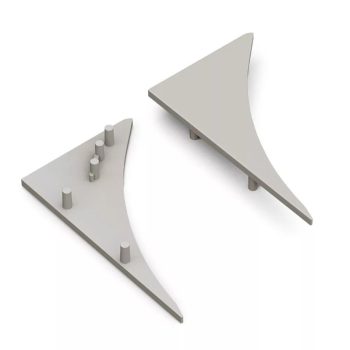 LED profil SMOOTH12 végzáró szürke