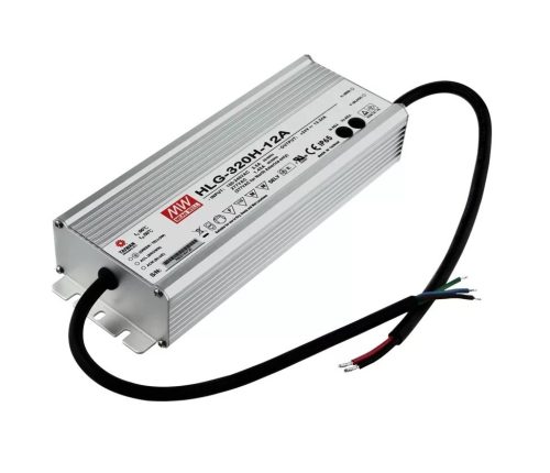 Mean Well Kültéri Tápegység HLG-320H-12A 264 Watt 12V DC 22A IP67