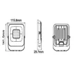 UNIVERSO LED reflektor 20W 1600lm 4000K IP65 fekete