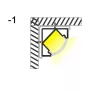 Nova Corner sarok LED Profil eloxált 18*18mm