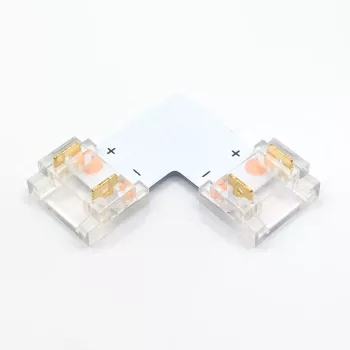   SMD LED Szalag átlátszó sarok toldóelem 10 mm 2 pin szalag+szalag