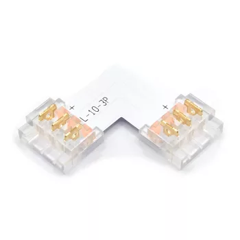   SMD LED Szalag átlátszó sarok toldóelem 10 mm 3 pin szalag+szalag