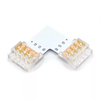   SMD LED Szalag átlátszó sarok toldóelem 10 mm 4 pin szalag+szalag